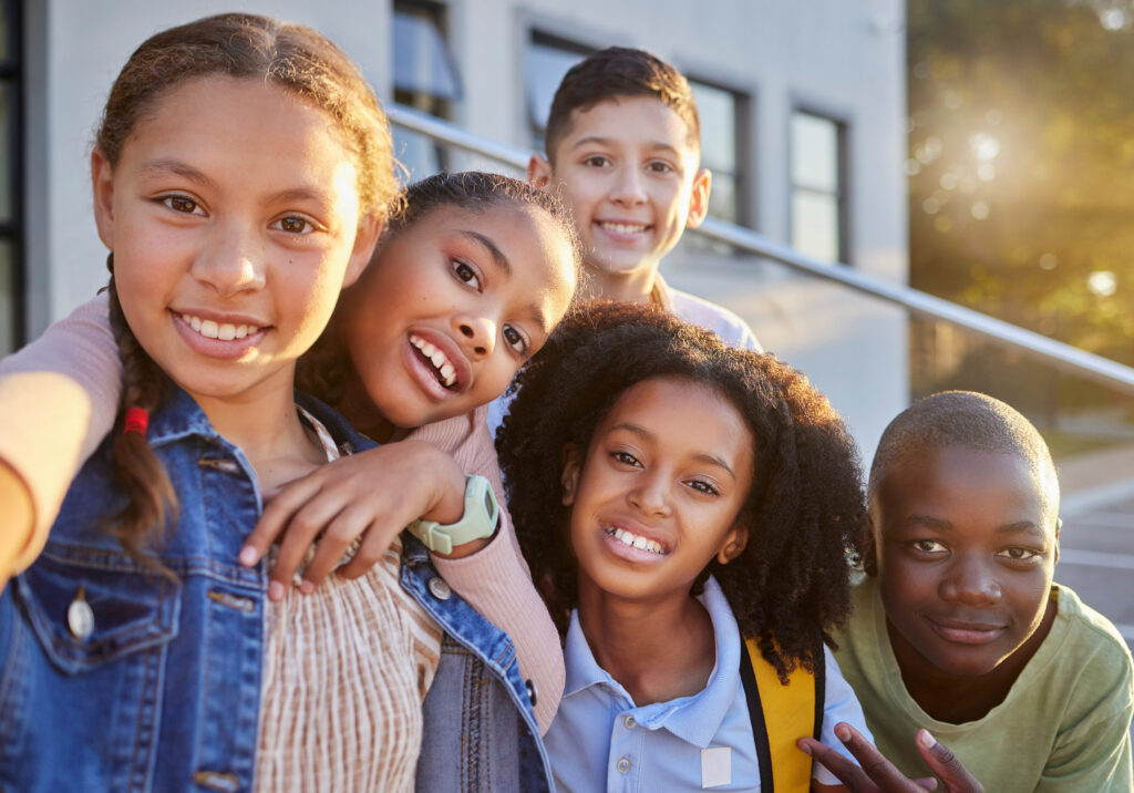Group of youth smiling